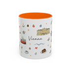 Vienna Christmas Mug | Watercolor Travel Souvenir | Holiday Gift | Accent Ceramic Coffee Cup 11oz 15oz