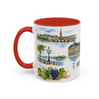 Bordeaux Illustrated Travel Mug | City Souvenir Accent Coffee Mug | 11oz 15oz Ceramic Cup