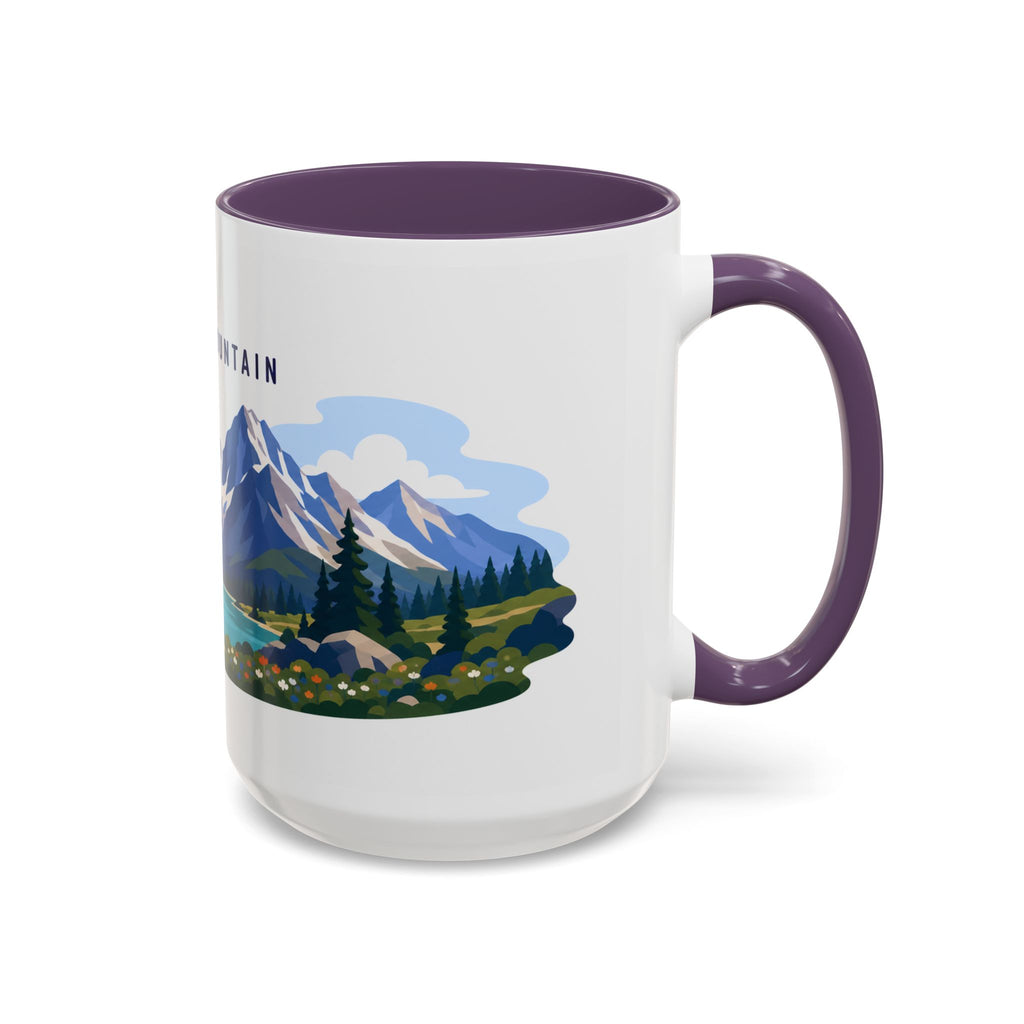 Rocky Mountain National Park Coffee Mug | Solid Color Block Park Souvenir | 11oz 15oz Accent Mug