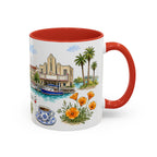 Stockton Illustrated Travel Mug | City Souvenir Accent Coffee Mug | 11oz 15oz Ceramic Cup