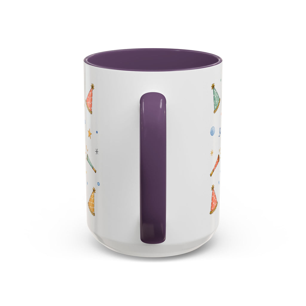 New Year Midnight Mug | Candle Firework Watercolor Party Gift | Accent Cup 11oz 15oz