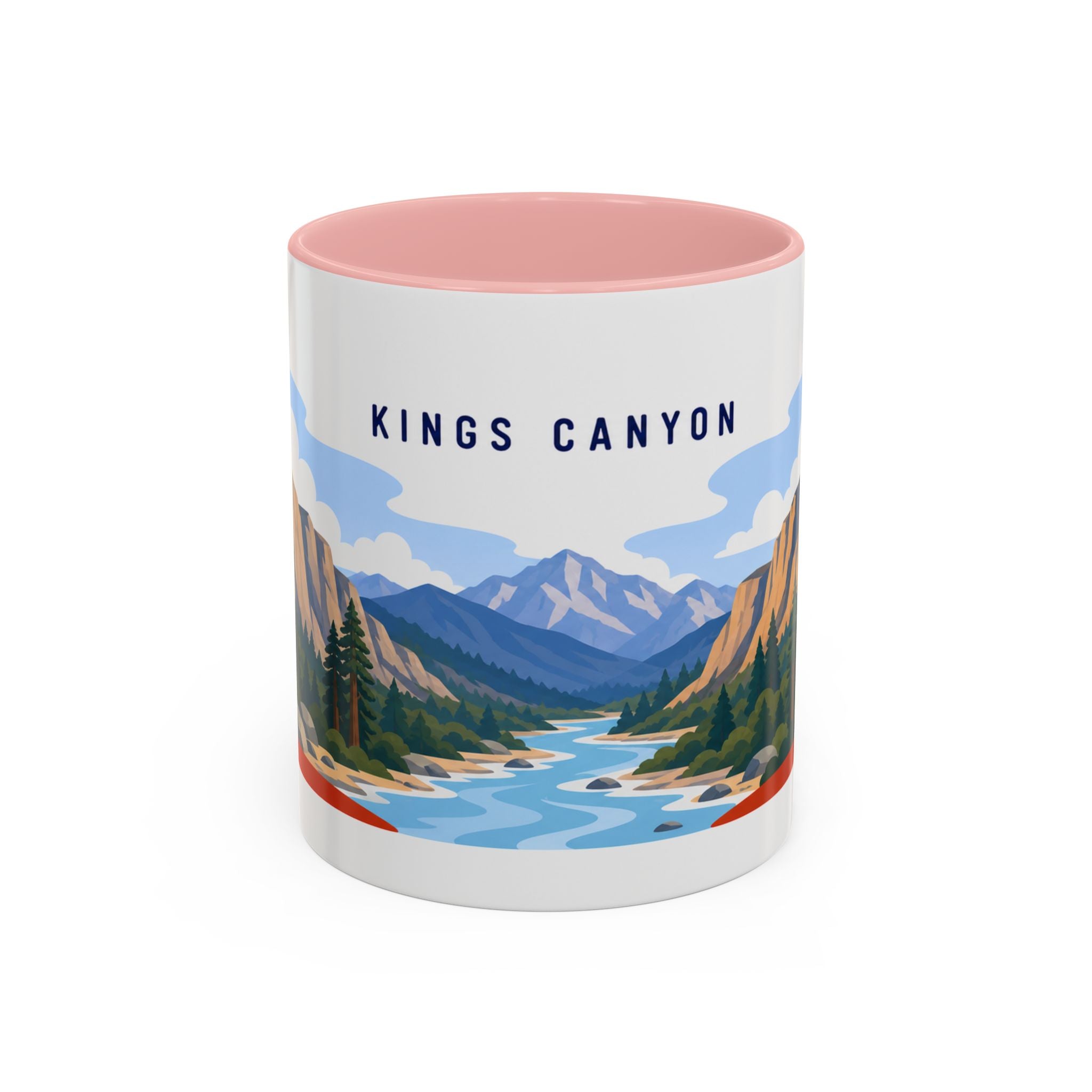 Kings Canyon National Park Coffee Mug | Solid Color Block Park Souvenir | 11oz 15oz Accent Mug
