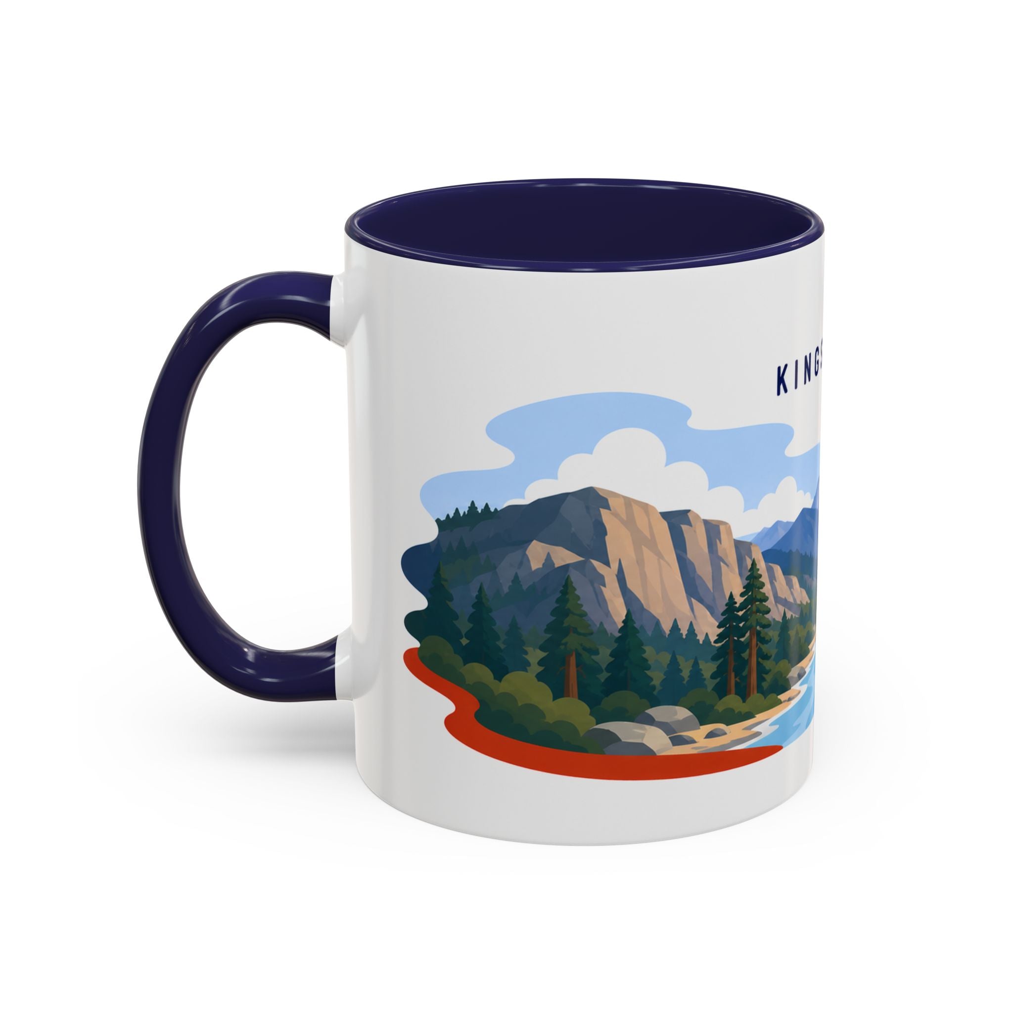 Kings Canyon National Park Coffee Mug | Solid Color Block Park Souvenir | 11oz 15oz Accent Mug