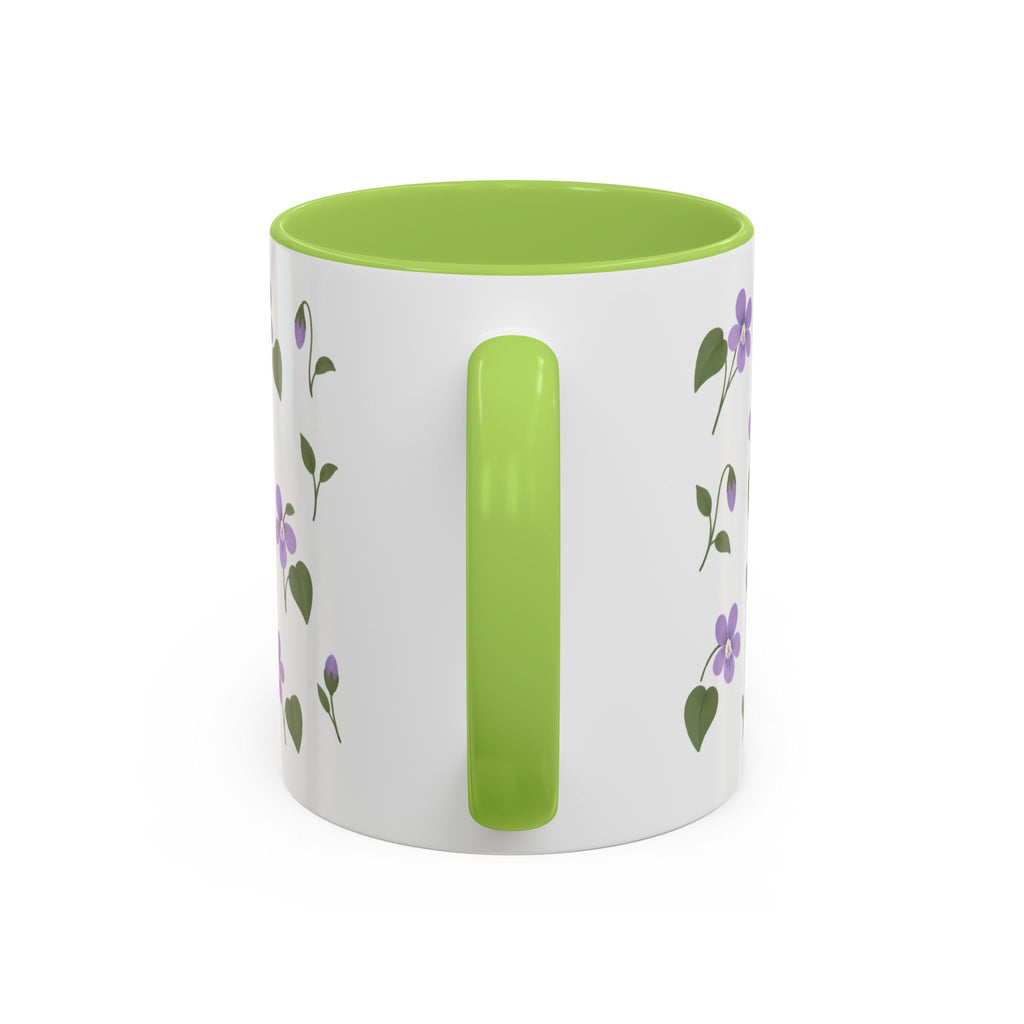 Illinois Violet Mug, State Flower Floral Coffee Cup, 11oz Botanical Gift