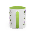 Illinois Violet Mug, State Flower Floral Coffee Cup, 11oz Botanical Gift