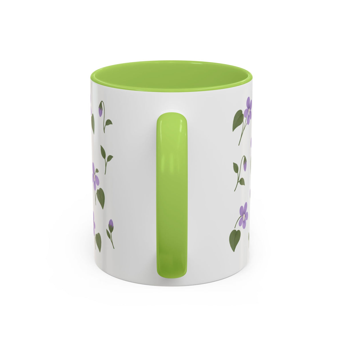 Illinois Violet Mug, State Flower Floral Coffee Cup, 11oz Botanical Gift