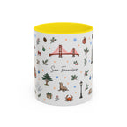San Francisco Christmas Mug | Watercolor City Souvenir | Ceramic Coffee Cup