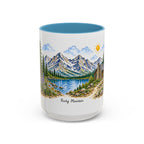 Rocky Mountain National Park Mug | US Travel Souvenir Accent Coffee Mug | 11oz 15oz Ceramic Cup
