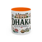 Dhaka Coffee Mug | Bangladesh Souvenir Travel Gift | Accent Color Ceramic 11oz 15oz