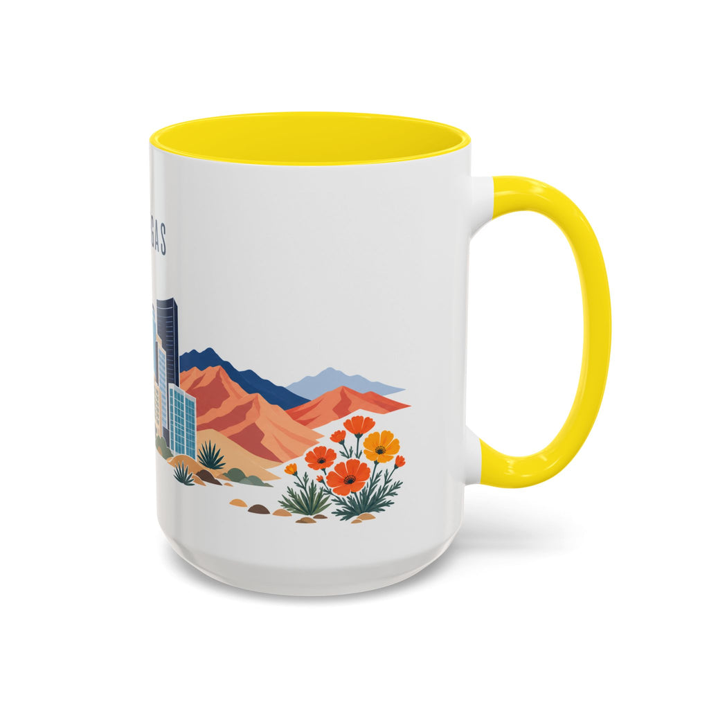 Las Vegas Coffee Mug | United States Travel Souvenir | Porcelain Decal City Gift | 11oz 15oz Accent Mug