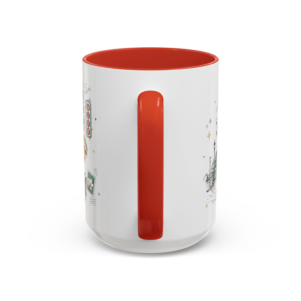 Shanghai Coffee Mug | China Souvenir Travel Gift | Accent Color Ceramic 11oz 15oz