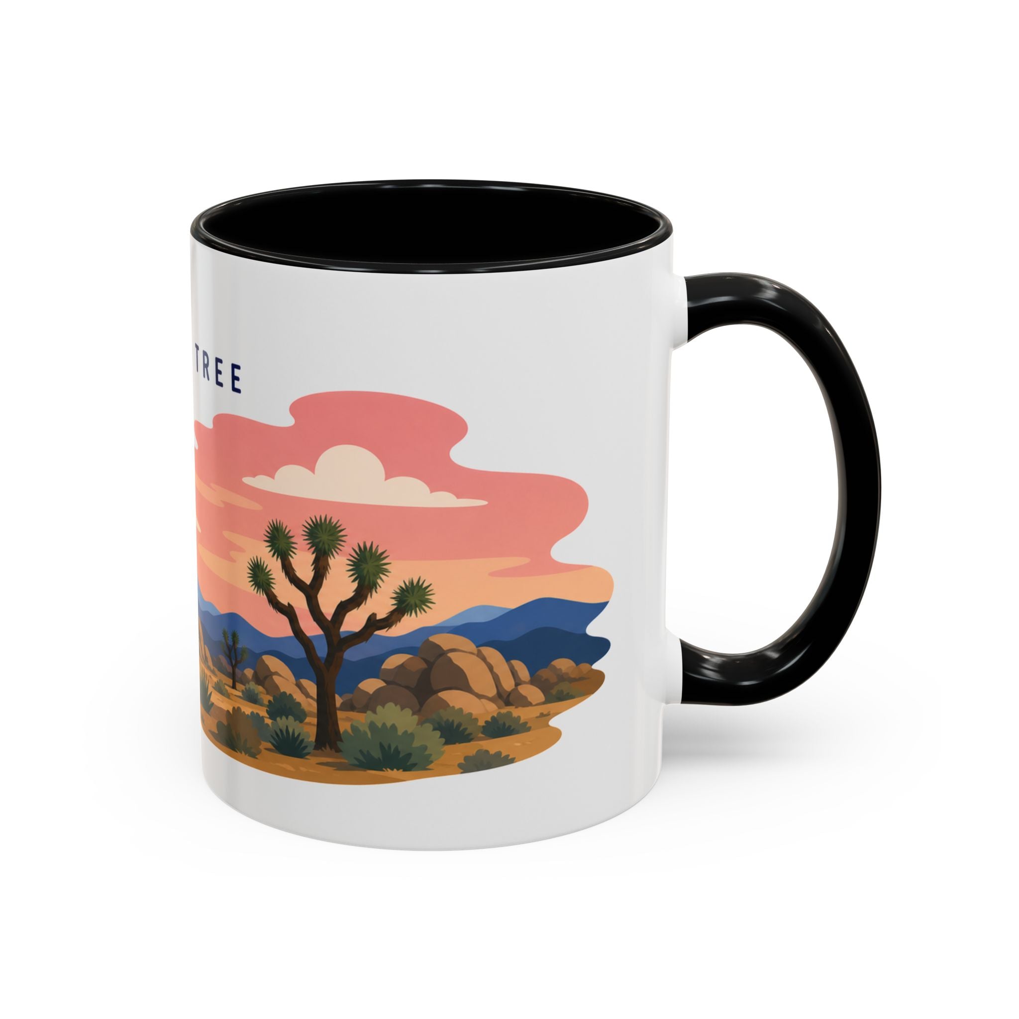 Joshua Tree National Park Coffee Mug | Solid Color Block Park Souvenir | 11oz 15oz Accent Mug