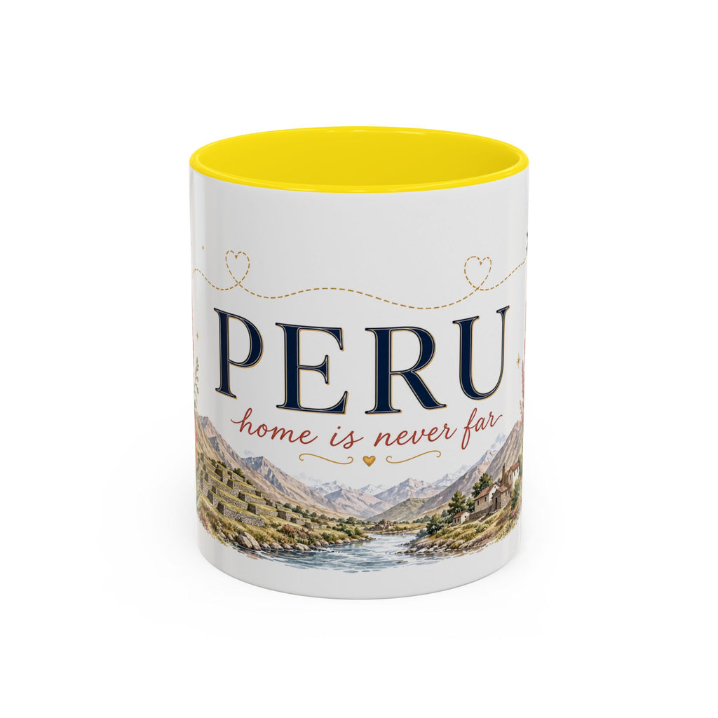 Peru Home Country Mug | Moving Away Gift | Long Distance Friendship | 11 oz 15 oz Accent Mug