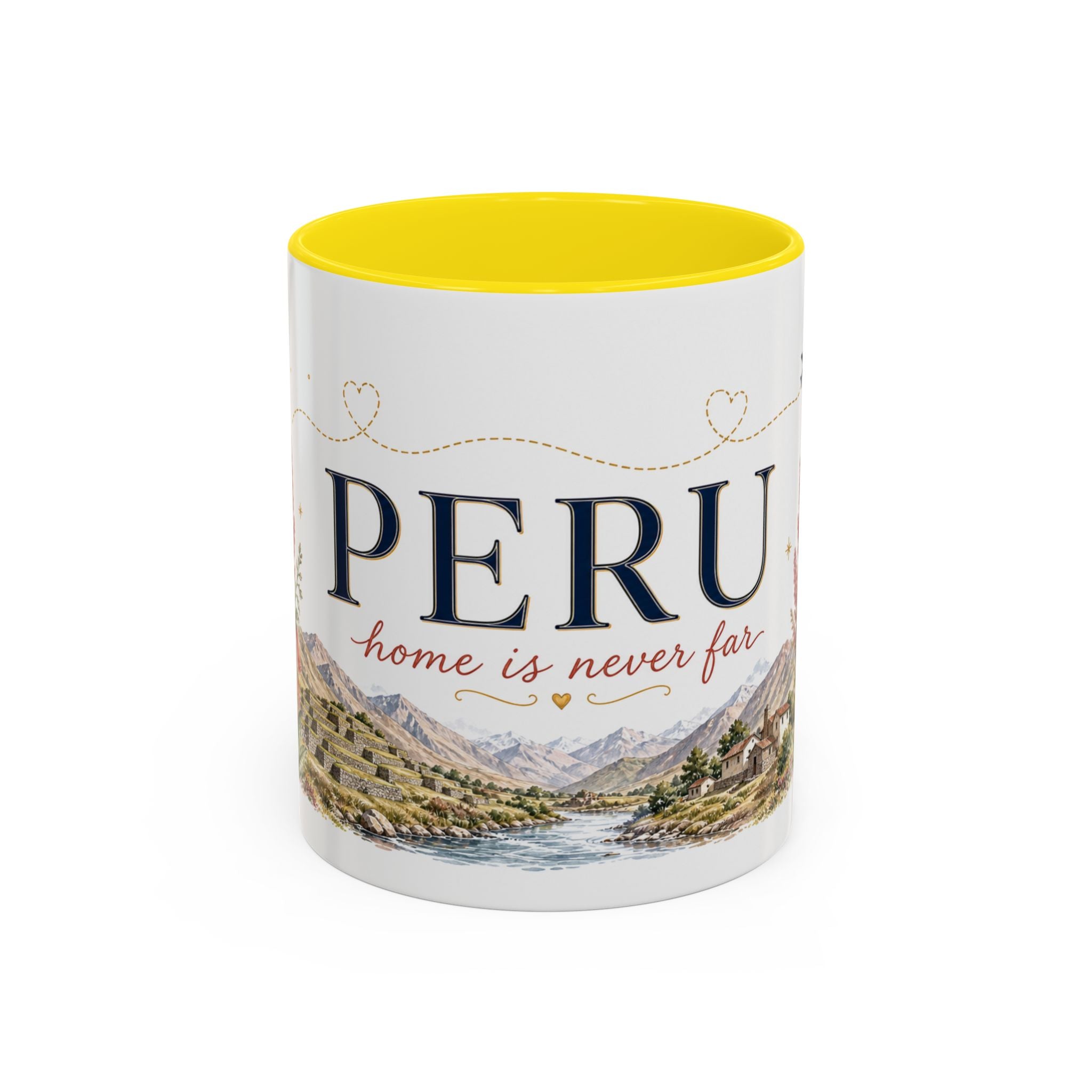 Peru Home Country Mug | Moving Away Gift | Long Distance Friendship | 11 oz 15 oz Accent Mug