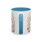 North Dakota State Map Mug | Prairie Rose Botanical Accent Coffee Cup