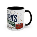 Grandpa's Jokes Are Legendary Coffee Mug | Funny Gift From Grandkids | Accent Ceramic 11oz 15oz