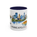 Minneapolis Illustrated Travel Mug | City Souvenir Accent Coffee Mug | 11oz 15oz Ceramic Cup