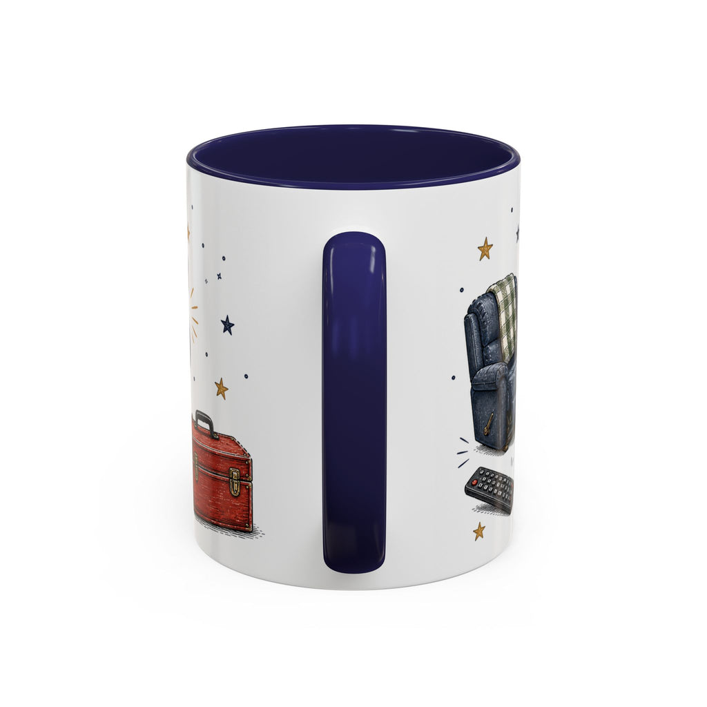 Grandpa's Jokes Are Legendary Coffee Mug | Funny Gift From Grandkids | Accent Ceramic 11oz 15oz
