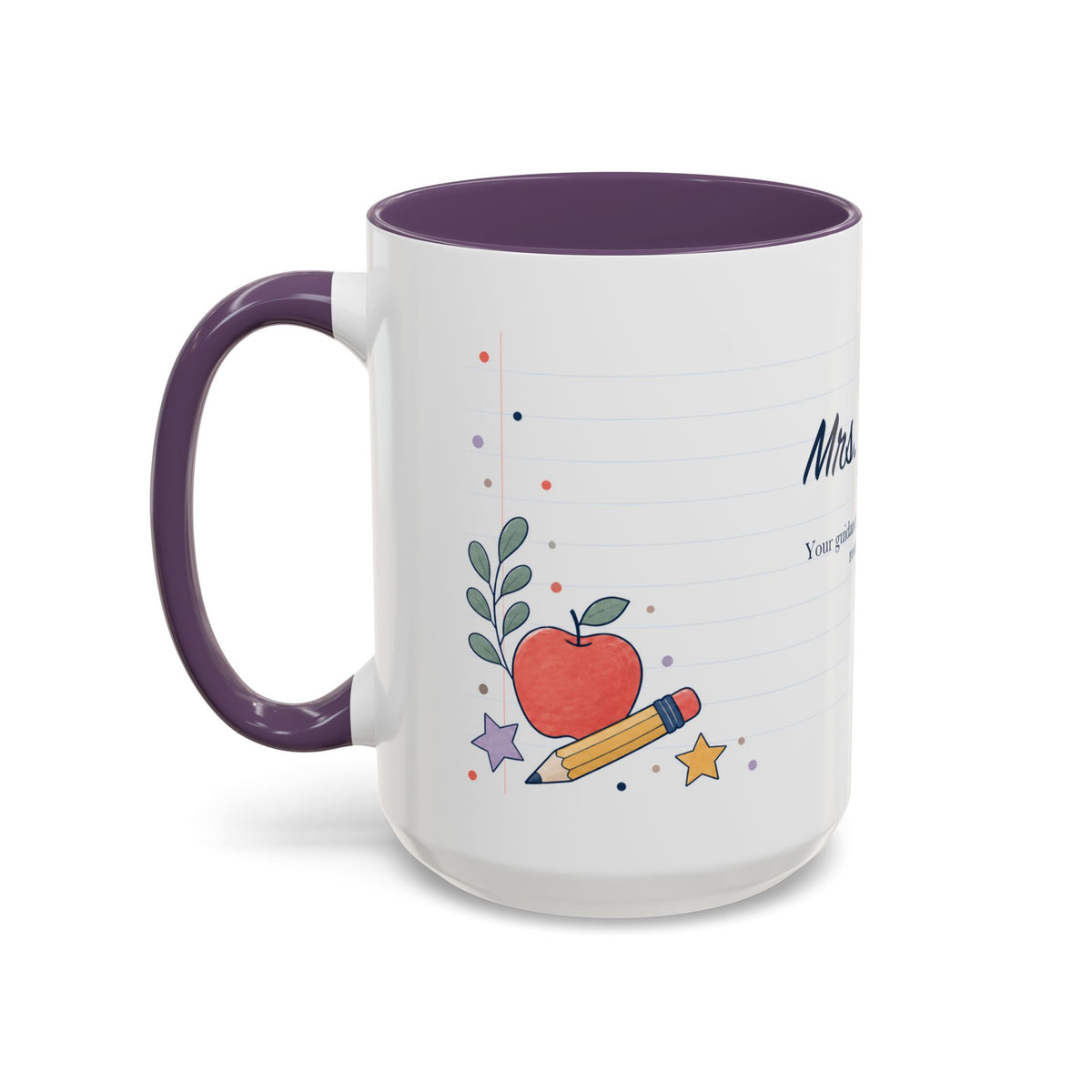 Personalized Teacher Mug | Custom Name Notebook Coffee Cup | Back to School Gift 11oz 15oz