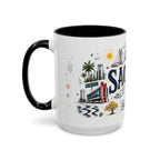 Sao Paulo Coffee Mug | Brazil Souvenir Travel Gift | Accent Color Ceramic 11oz 15oz