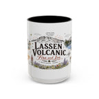 Lassen Volcanic National Park Coffee Mug | California Volcano Geothermal Hiking Gift | Accent Color Ceramic 11oz 15oz