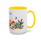 Scorpio Zodiac Coffee Mug | Scorpion and Desert Design | Astrology Birthday Gift | 11 oz 15 oz Ceramic Accent Mug
