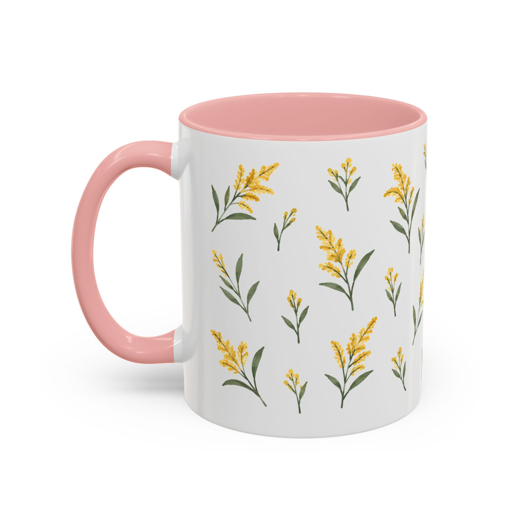 Nebraska Goldenrod Mug, State Flower Floral Coffee Cup, 11oz Botanical Gift