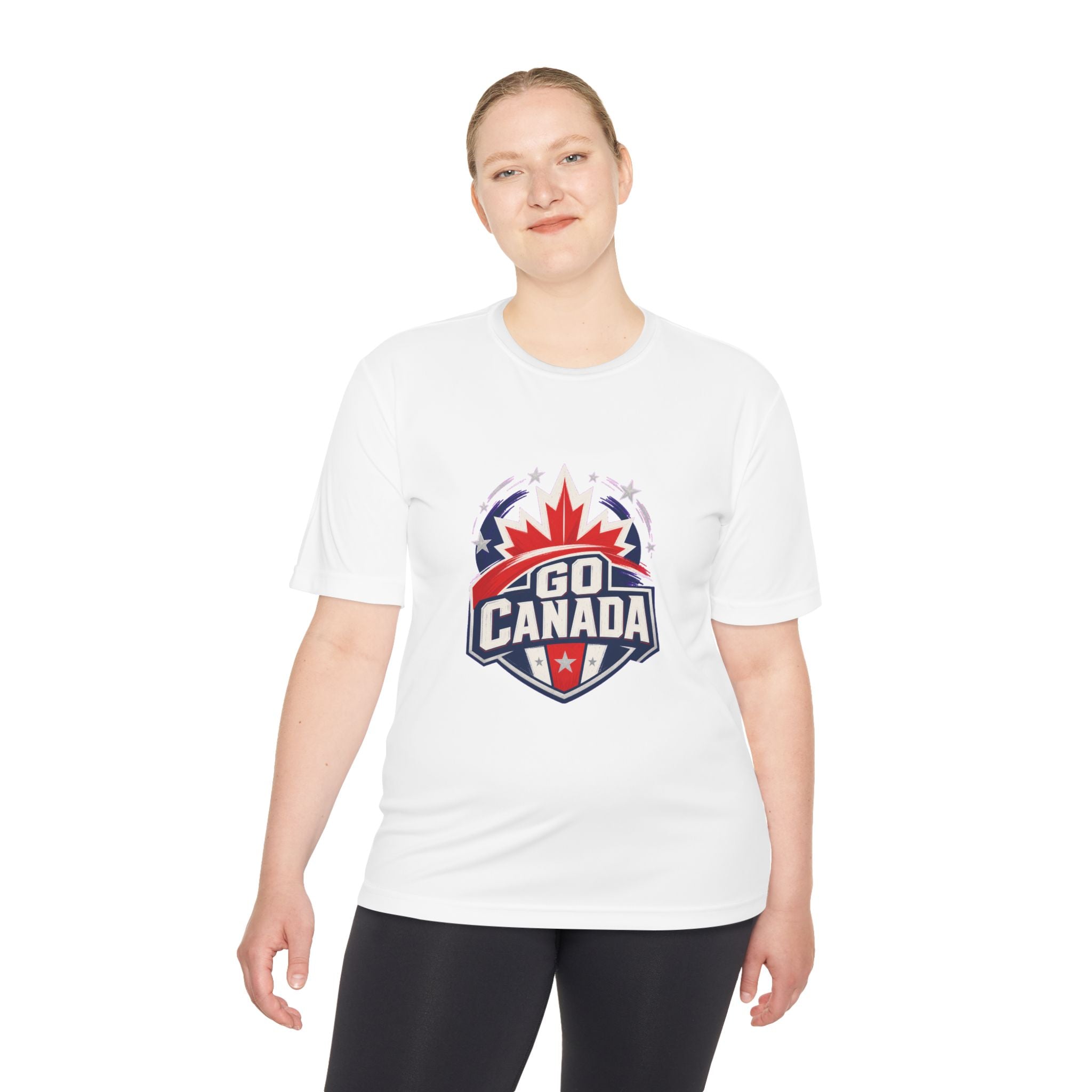 Go Canada Soccer T Shirt, Moisture Wicking Fan Tee