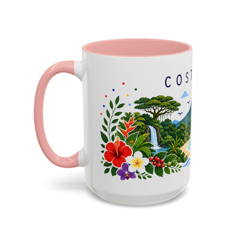 Costa Rica Coffee Mug | Travel Souvenir Accent Mug | Place Gift Ceramic Cup 11oz 15oz