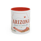 Arizona State Map Mug | Desert Landscape, Botanical Accents, Homesick Gift