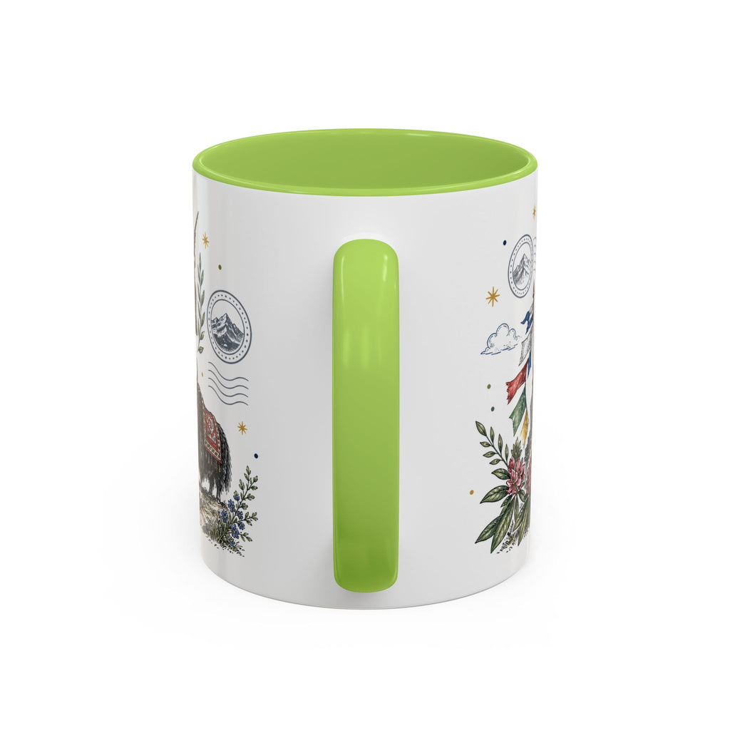 Himalaya Coffee Mug | Travel Destination Souvenir Gift | Accent Color Ceramic 11oz 15oz