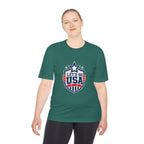 United States Soccer T Shirt, Let's Go USA Fan Tee, Moisture Wicking Sport Shirt
