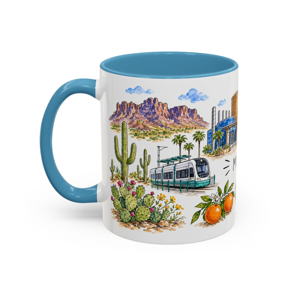 Mesa Illustrated Travel Mug | City Souvenir Accent Coffee Mug | 11oz 15oz Ceramic Cup