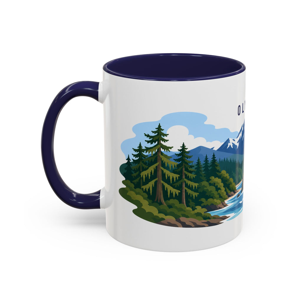 Olympic National Park Coffee Mug | Solid Color Block Park Souvenir | 11oz 15oz Accent Mug