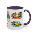 Baltimore Illustrated Travel Mug | City Souvenir Accent Coffee Mug | 11oz 15oz Ceramic Cup