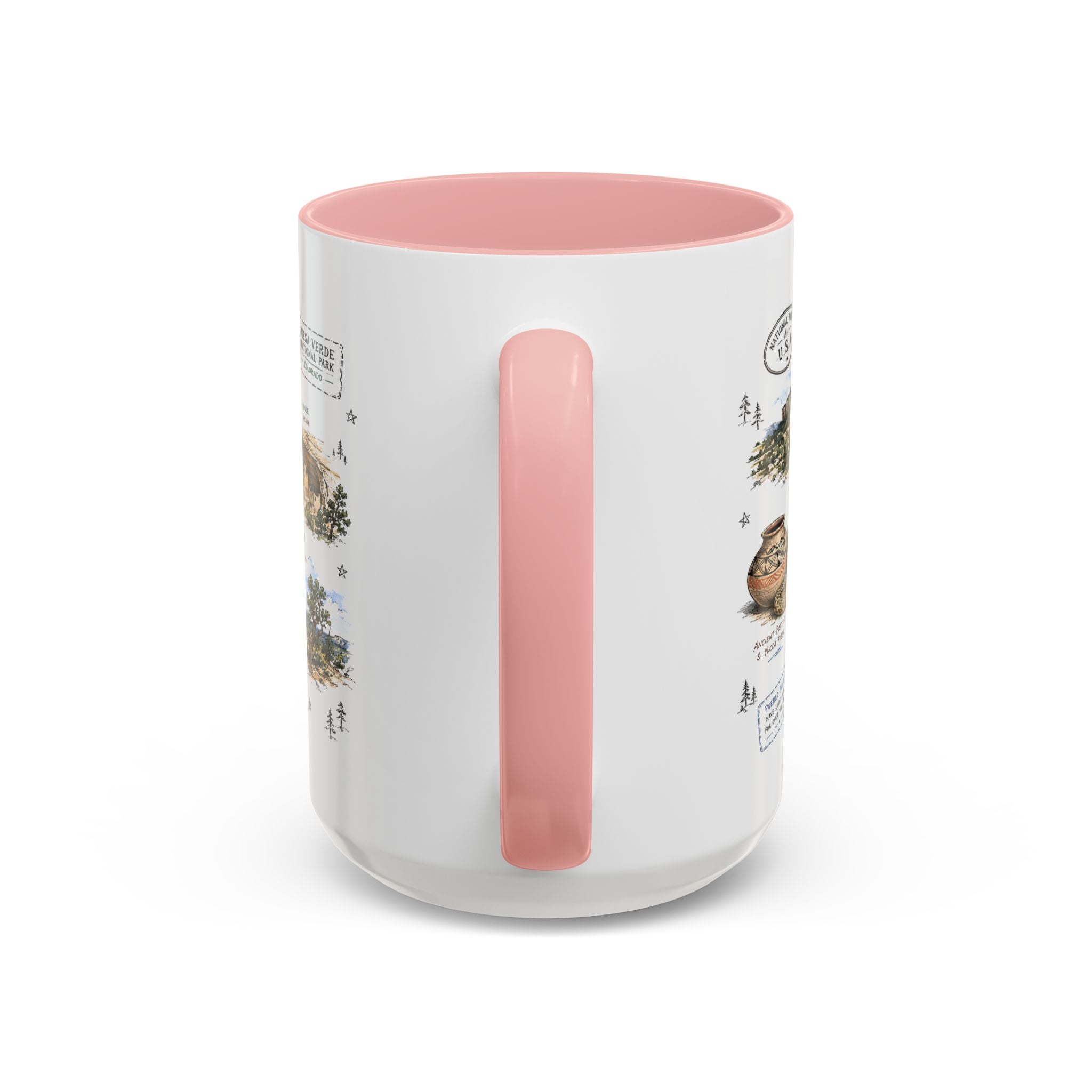 Mesa Verde National Park Coffee Mug | Colorado Ancient Cliff Dwellings Gift | Accent Color Ceramic 11oz 15oz