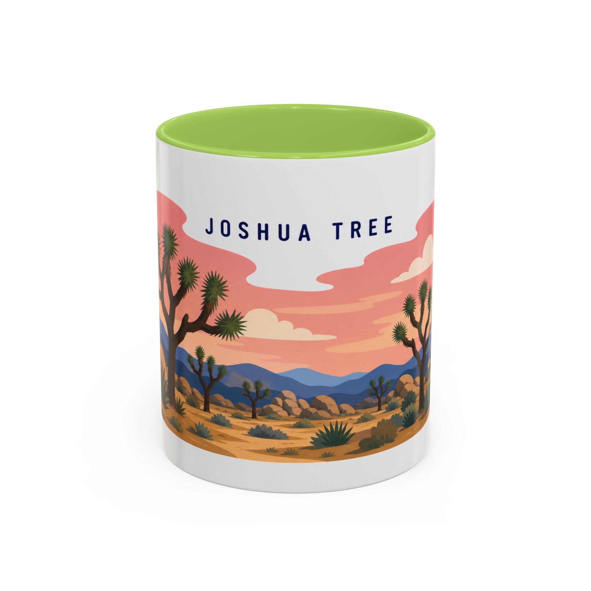 Joshua Tree National Park Coffee Mug | Solid Color Block Park Souvenir | 11oz 15oz Accent Mug