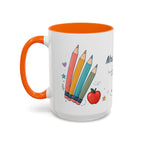 Personalized First Year Teacher Mug | Custom Name Pencil Coffee Cup