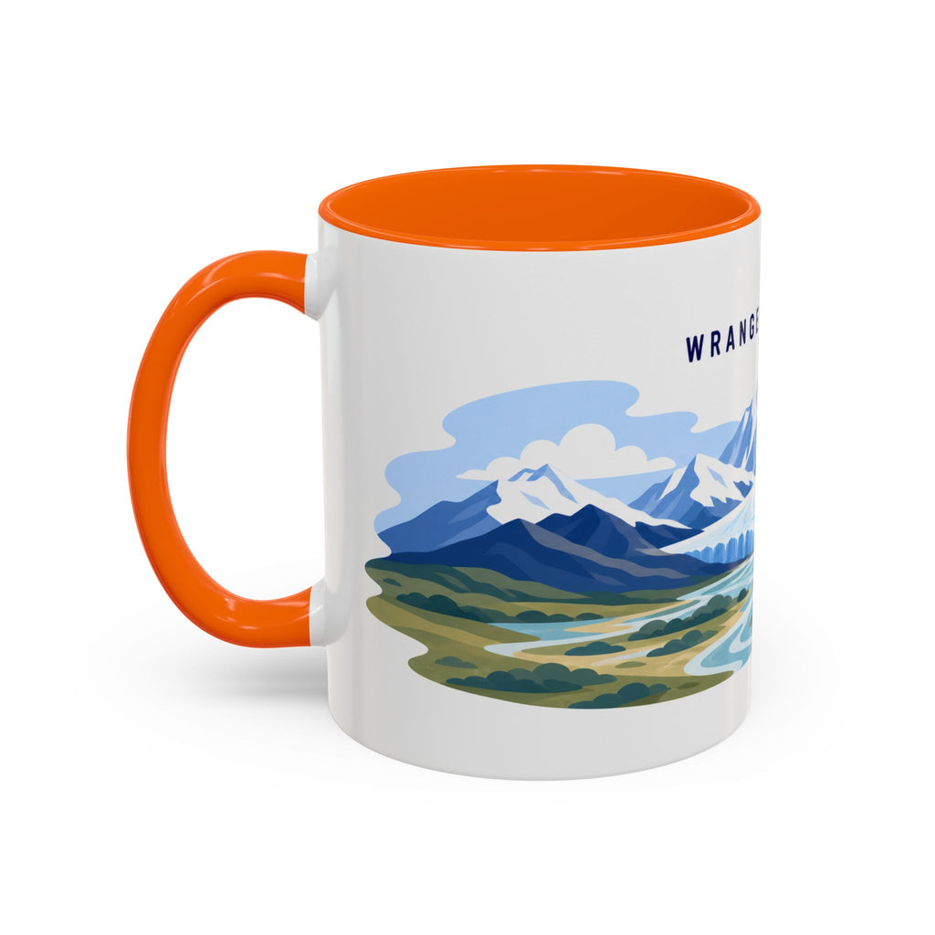 Wrangell-St. Elias National Park Coffee Mug | Solid Color Block Park Souvenir | 11oz 15oz Accent Mug
