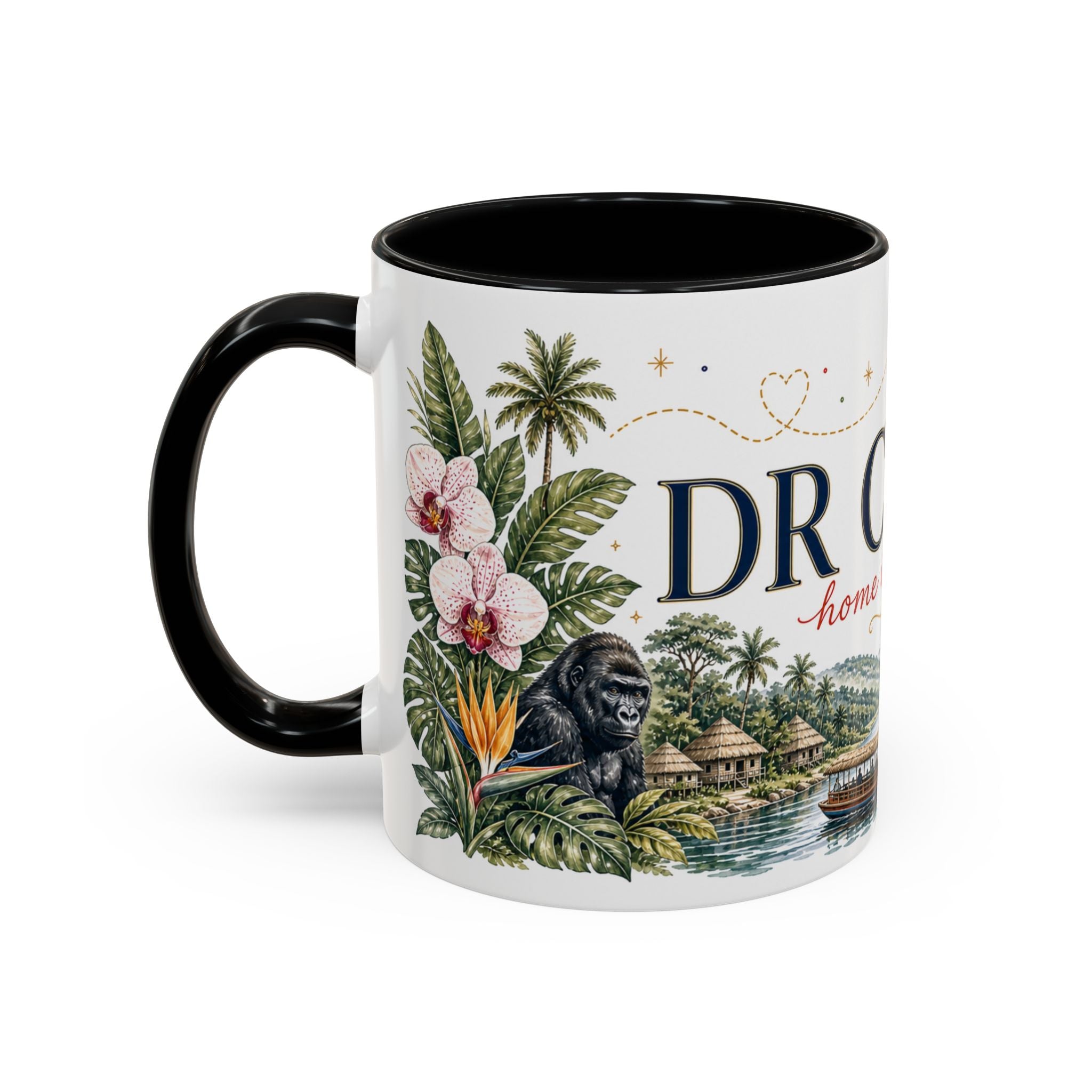 DR Congo Home Country Mug | Moving Away Gift | Long Distance Friendship | 11 oz 15 oz Accent Mug