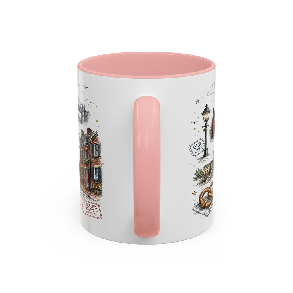 Philadelphia Coffee Mug | Pennsylvania Souvenir City Gift | Accent Color Ceramic 11oz 15oz