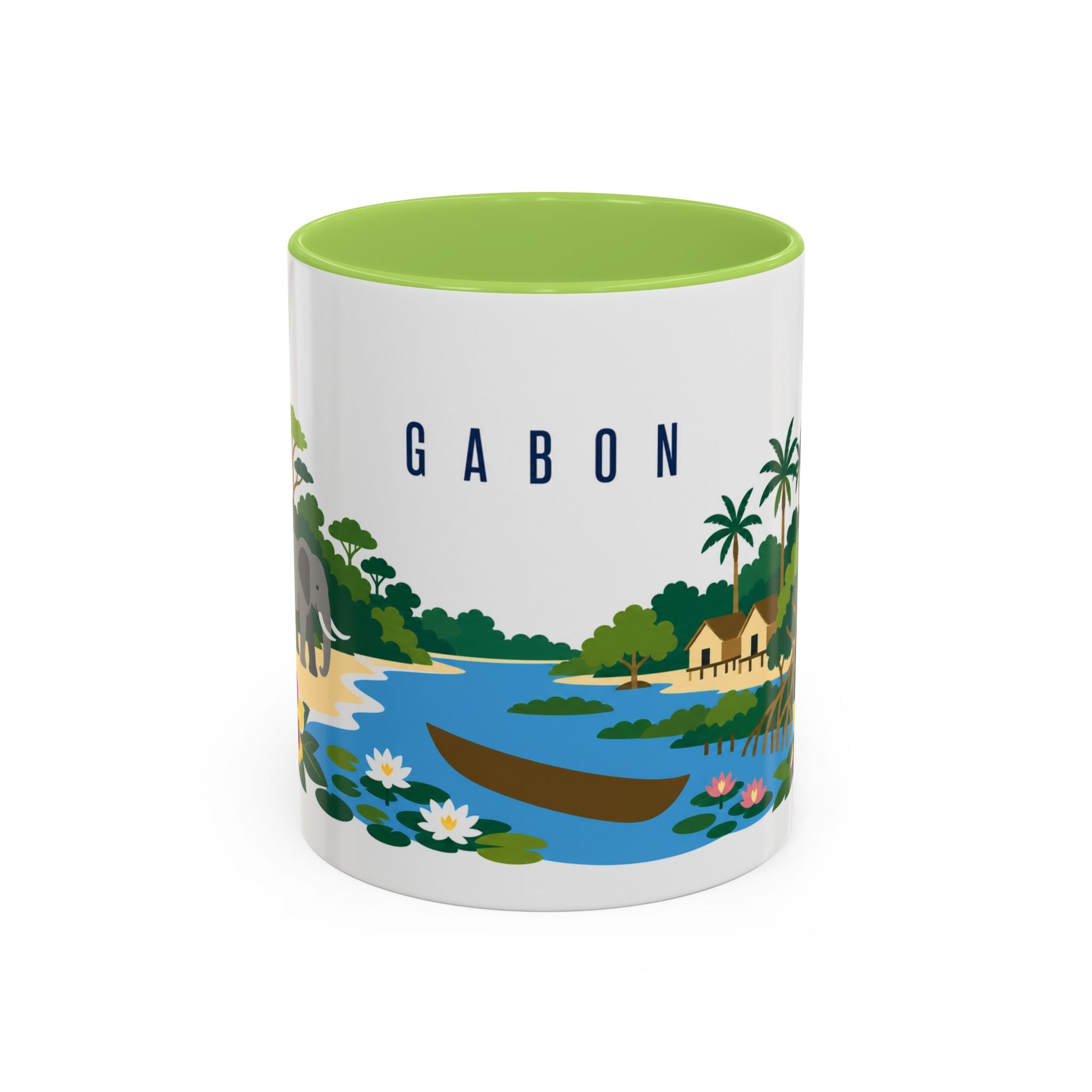 Gabon Coffee Mug | Travel Souvenir Accent Mug | Country Gift Ceramic Cup 11oz 15oz