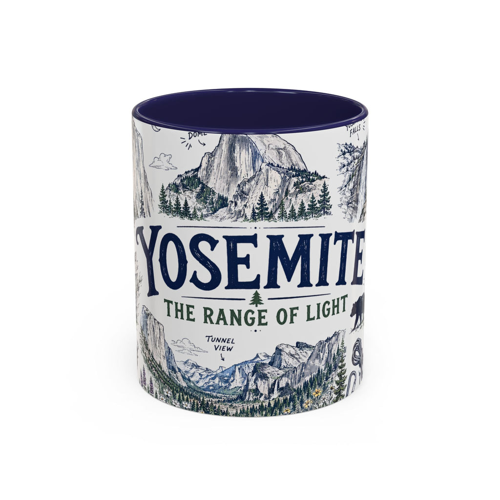 Yosemite National Park Coffee Mug | Hiking Camping Nature Gift | Accent Color Ceramic 11oz 15oz