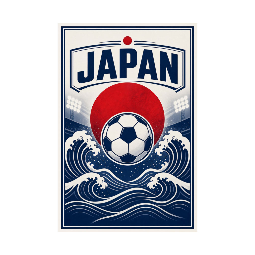 Japan Soccer Fan Art Poster | Matte Vertical Poster | World Cup 2026 Wall Decor