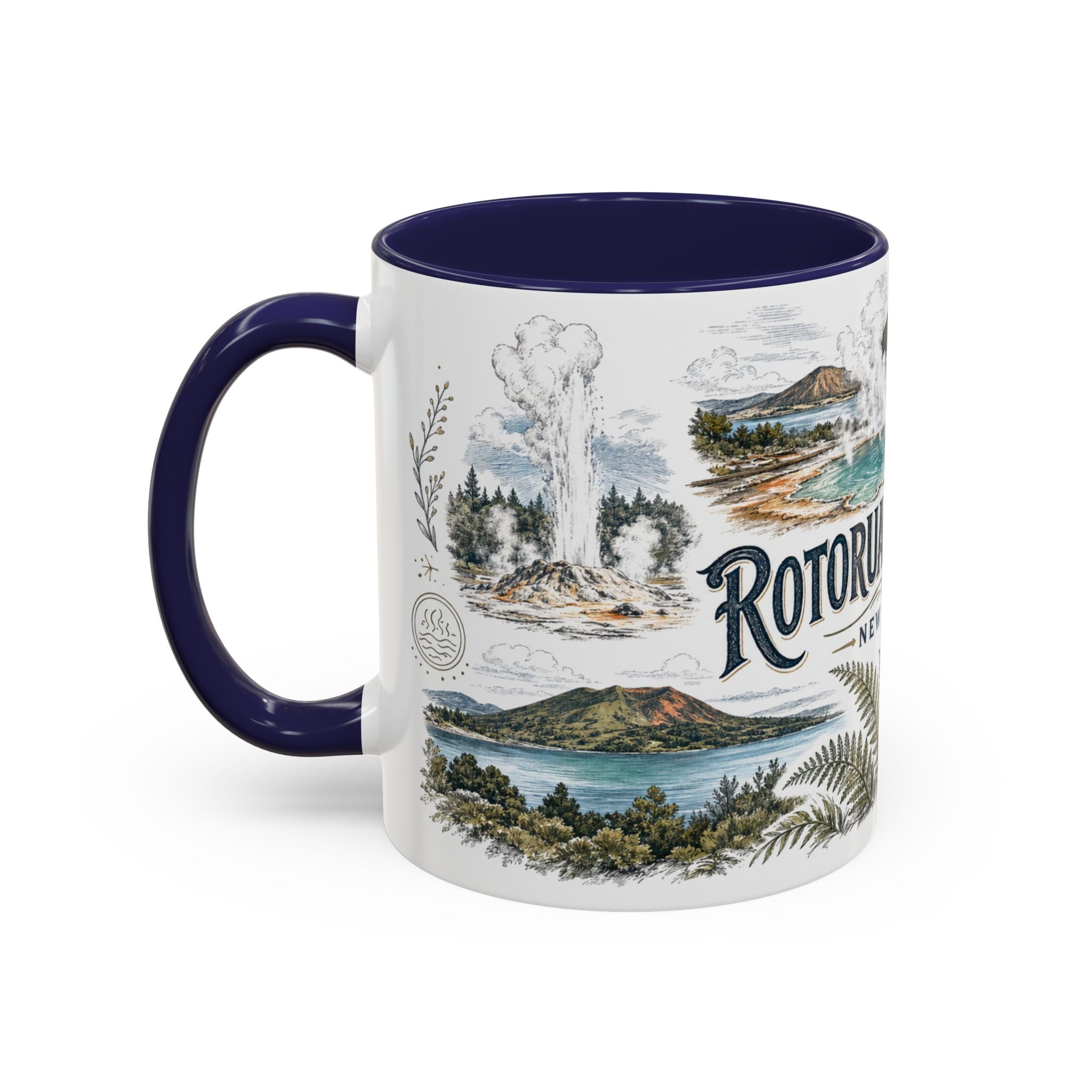 Rotorua Geothermal Mug, New Zealand Travel Souvenir, Bucket List Gift, Accent Ceramic Coffee Mug 11oz 15oz
