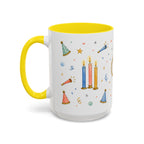 New Year Midnight Mug | Candle Firework Watercolor Party Gift | Accent Cup 11oz 15oz