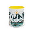Palawan Coffee Mug | Travel Destination Souvenir Gift | Accent Color Ceramic 11oz 15oz