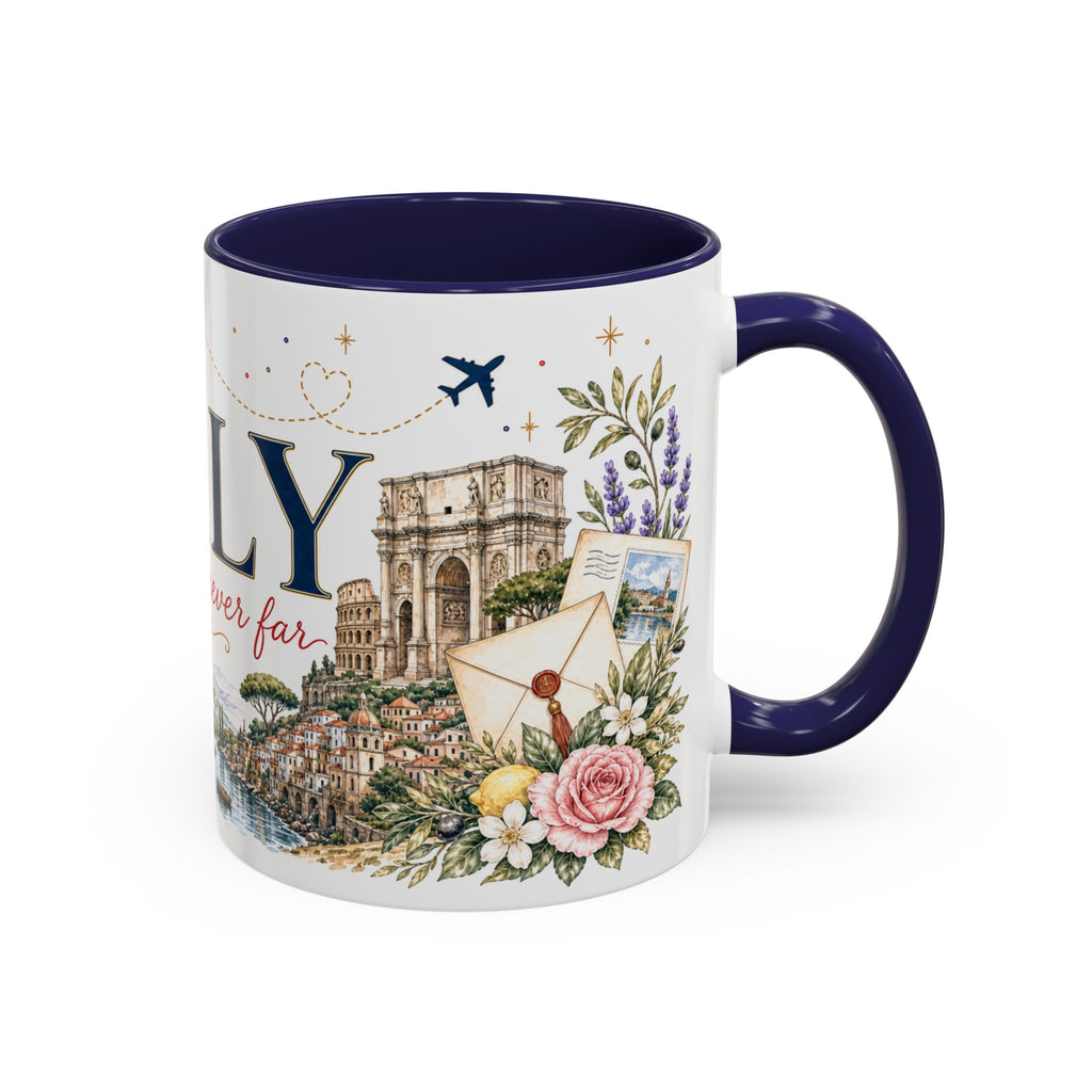 Italy Home Country Mug | Moving Away Gift | Long Distance Friendship | 11 oz 15 oz Accent Mug