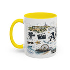 Los Angeles Coffee Mug | California Souvenir City Gift | Accent Color Ceramic 11oz 15oz