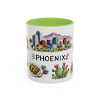 Phoenix Illustrated Travel Mug | City Souvenir Accent Coffee Mug | 11oz 15oz Ceramic Cup